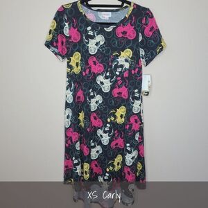 LuLaRoe Carly Dress XS Disney Minnie Mouse NWT